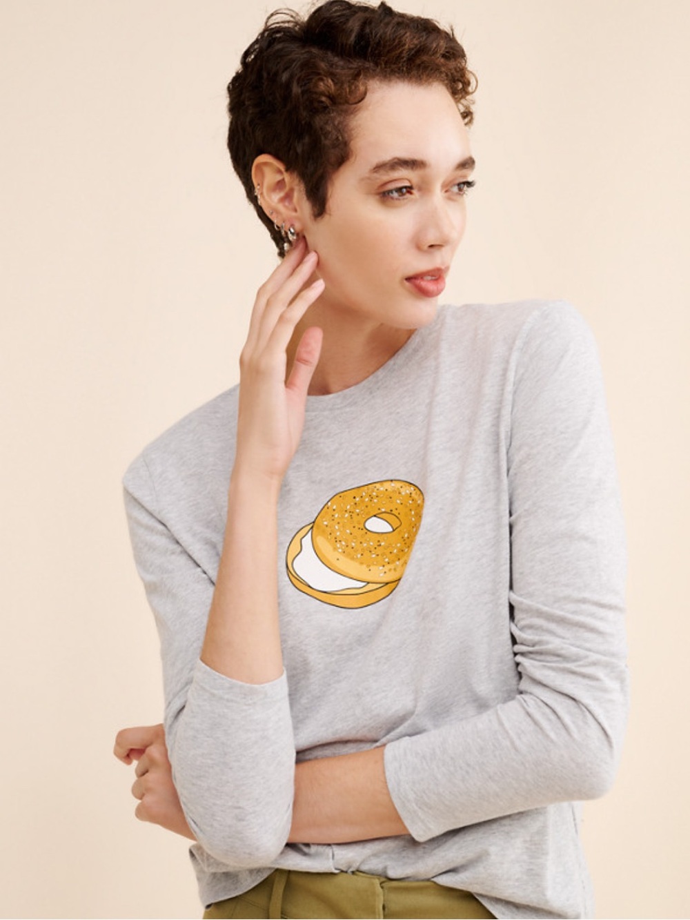 KULE Bagel Long Sleeve Tee Shirt S